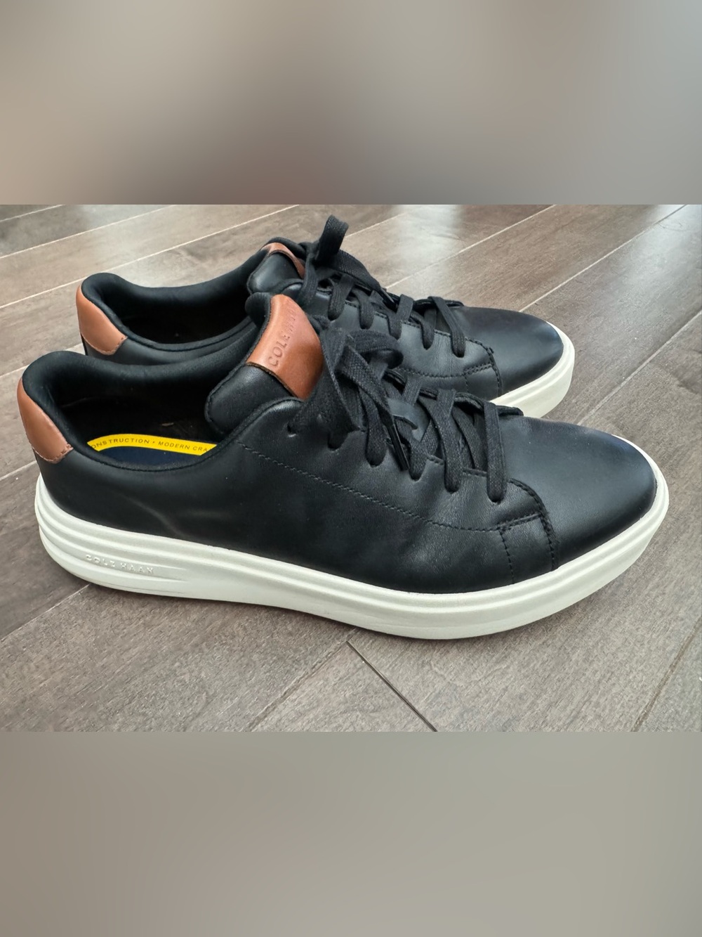 Cole Haan Grand Crosscourt leather sneakers in black leather (men’s size 9.5)